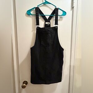 Forever 21 Charcoal Denim Overall Dress